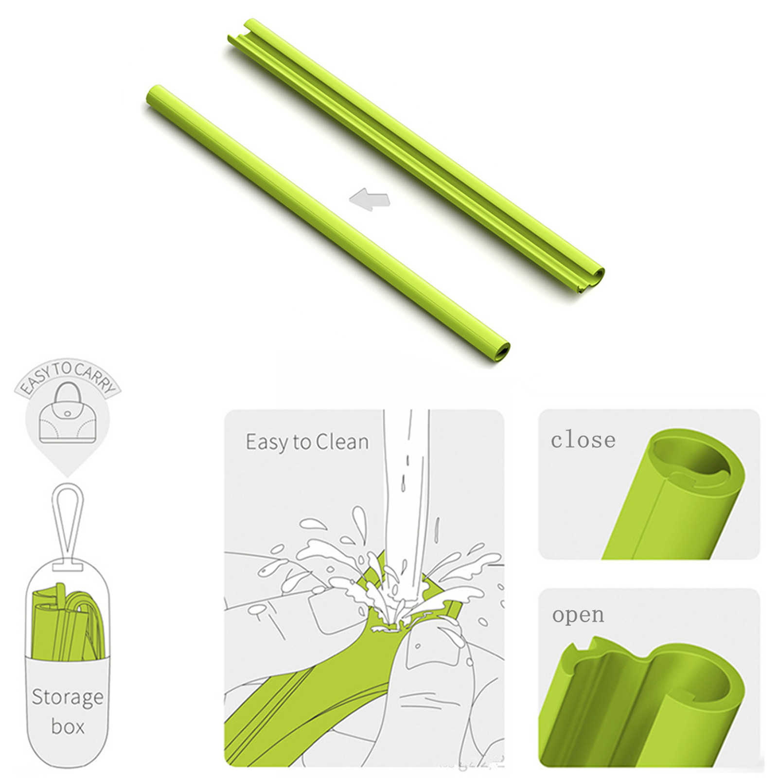 Detachable reusable silicone drink straw 1