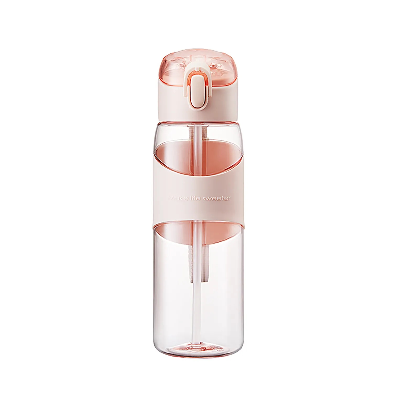 18oz Plastic Water Bottle With Handle Chug Lid & Straw 7