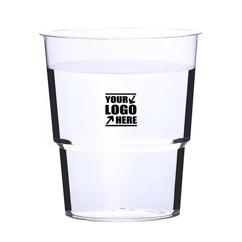 10Oz Cylinder Clear Hard Plastic Cups 2