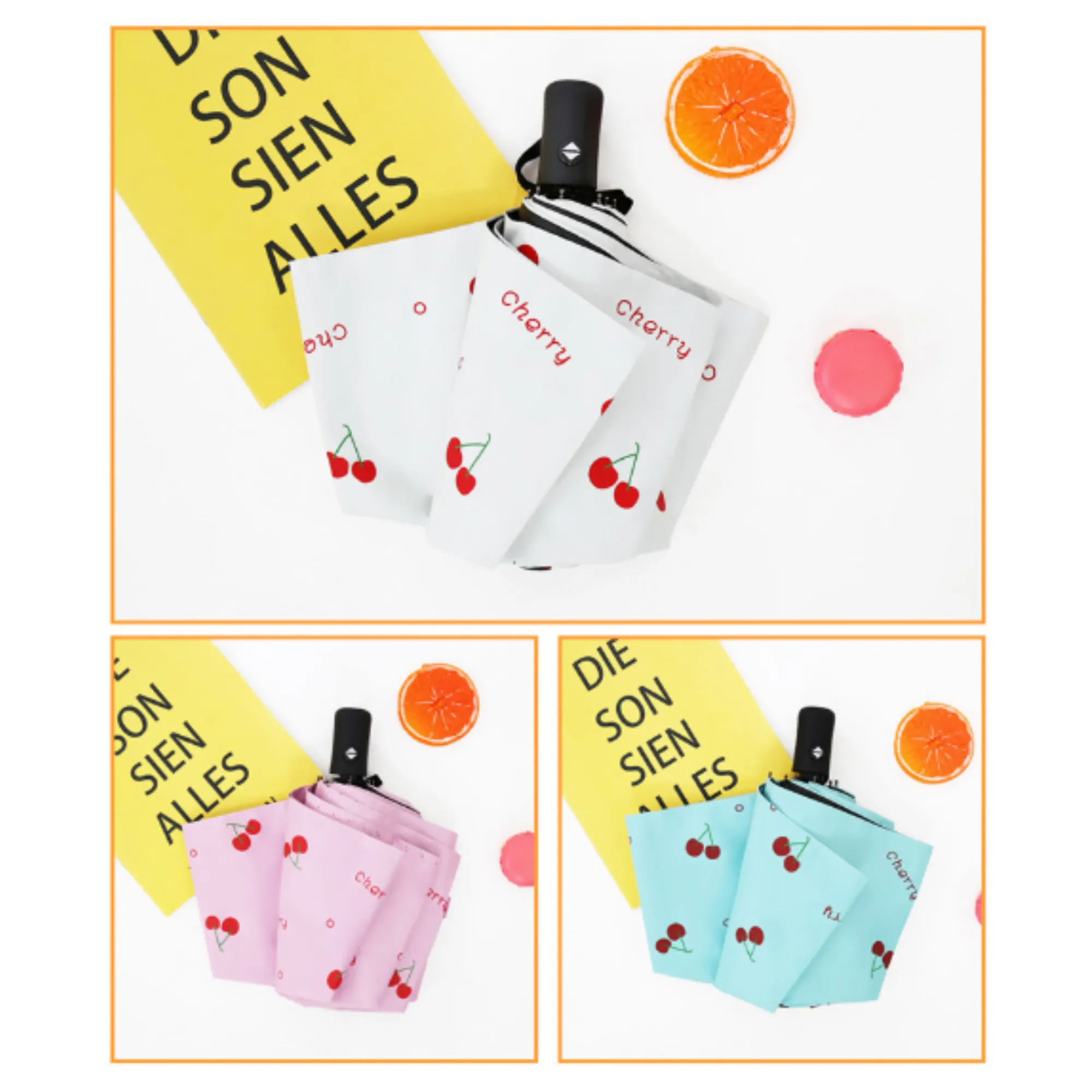 Patterned Folding Umbrellas for Promotions and Daily Use 2