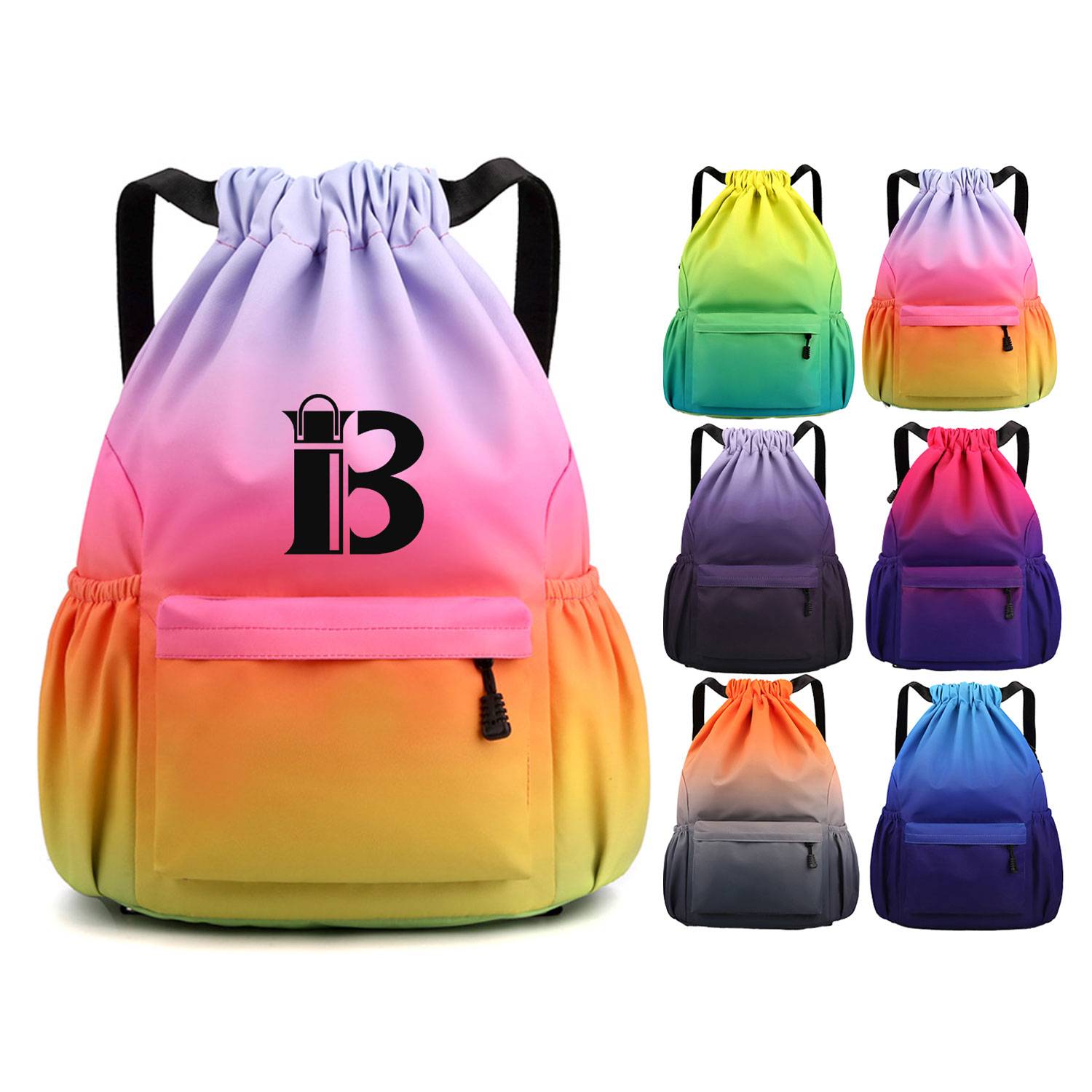 Super Lightweight Water-Resist Sports Beach Drawstring Bag 2