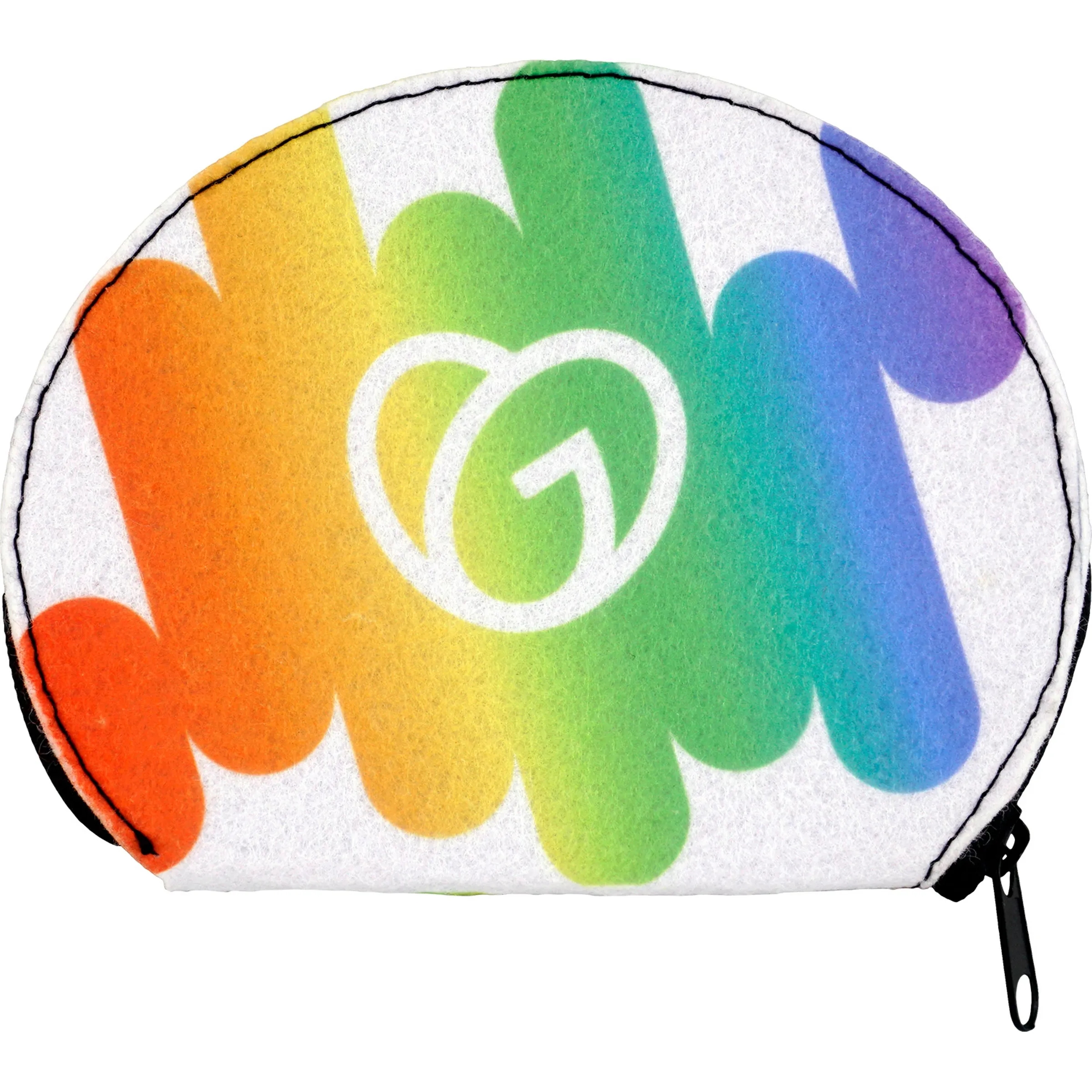 FAUX FELT ZIPPERED POUCH 3