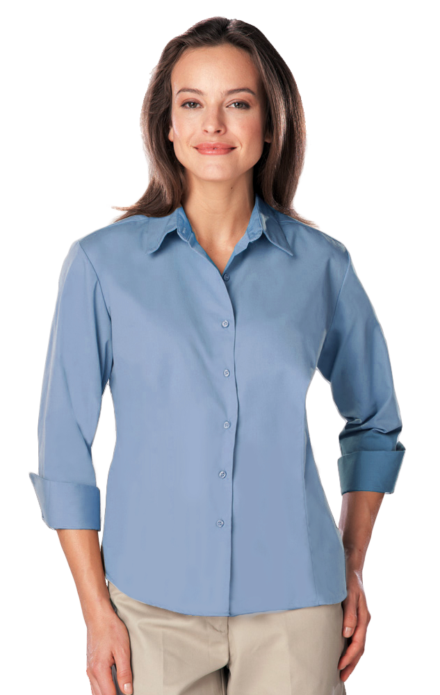 Ladies' 3/4 Sleeve Poplin Shirt 24