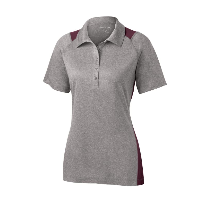 Sport-Tek Women's Heather Colorblock Contender Polo. 11