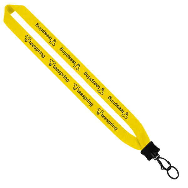 1" Cotton Lanyard with Plastic Clamshell & O-Ring 58
