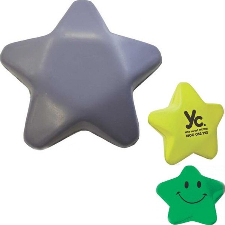 Polyurethane Stress Reliever (Star w/ Face) 2