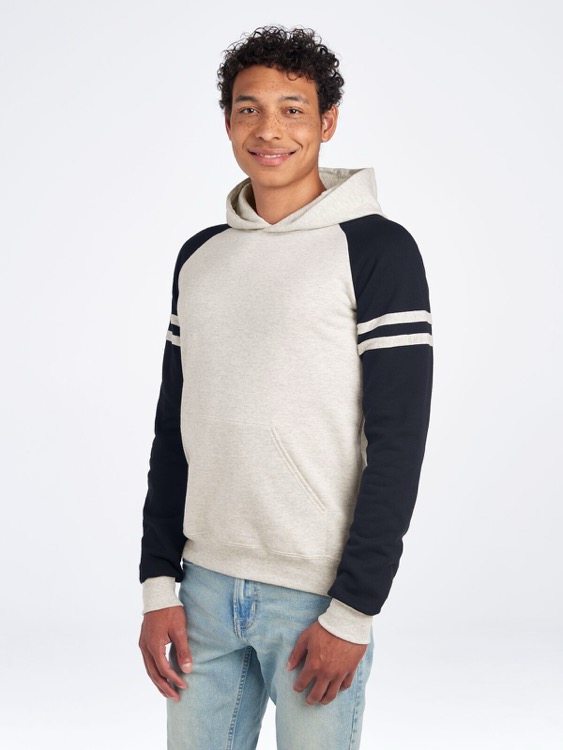 JERZEES NuBlend® Unisex Varsity Color-Block Hooded Sweatshirt 10