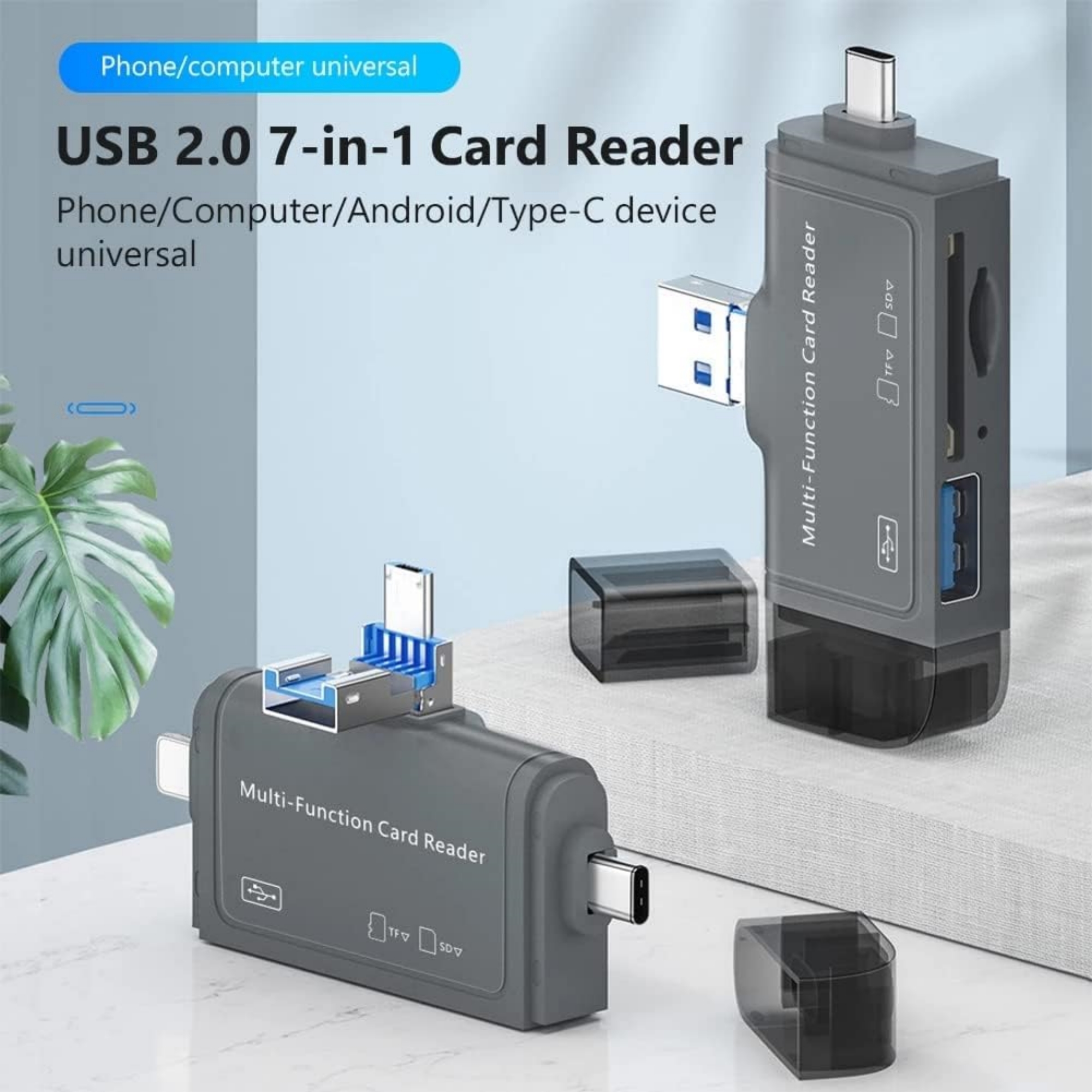 7 in 1 USB 2.0 SD Card Reader 4