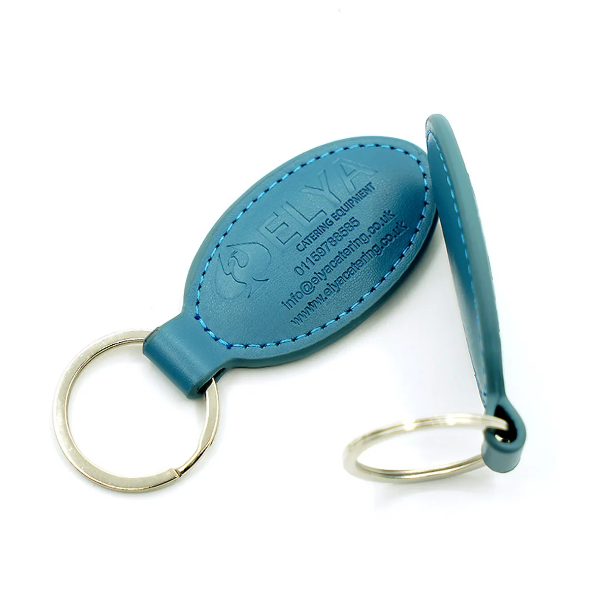 Multicolor Hotel Promotion Customized Leather Keychain 4