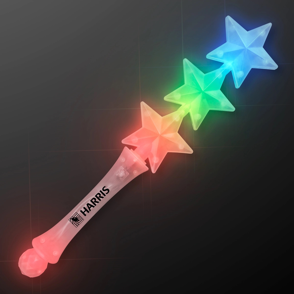 Triple Star Light Up Flashing Wand 8