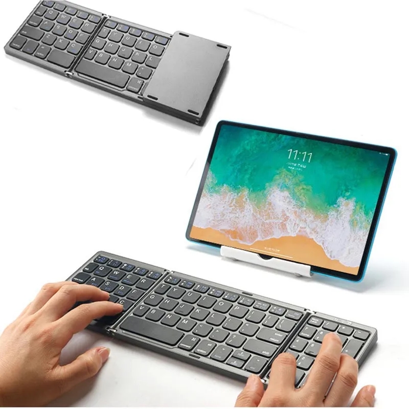 Folding Wireless Bluetooth Keyboard with USB 2
