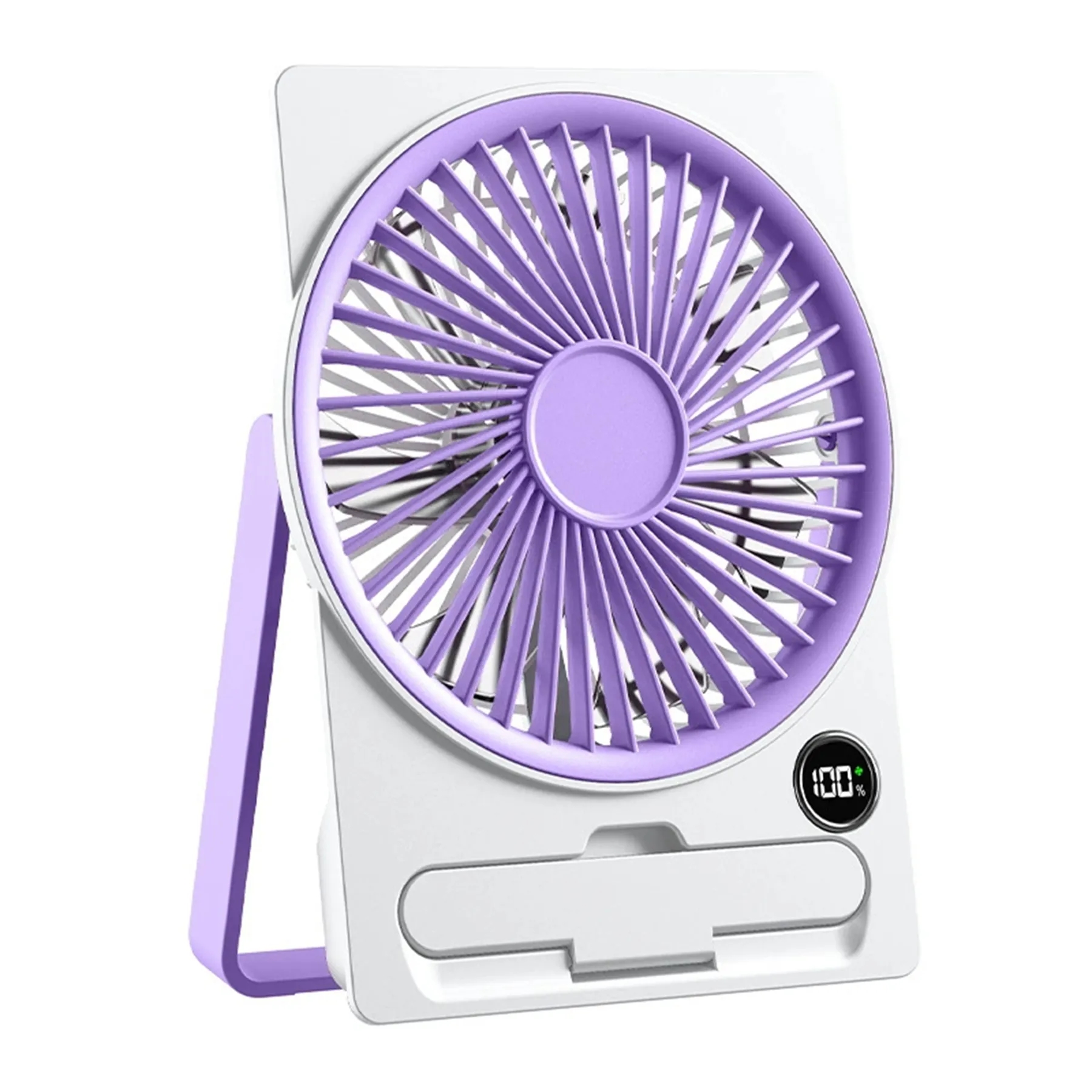 1200 mAh Digital Display Desktop Fan with Phone Stand 10