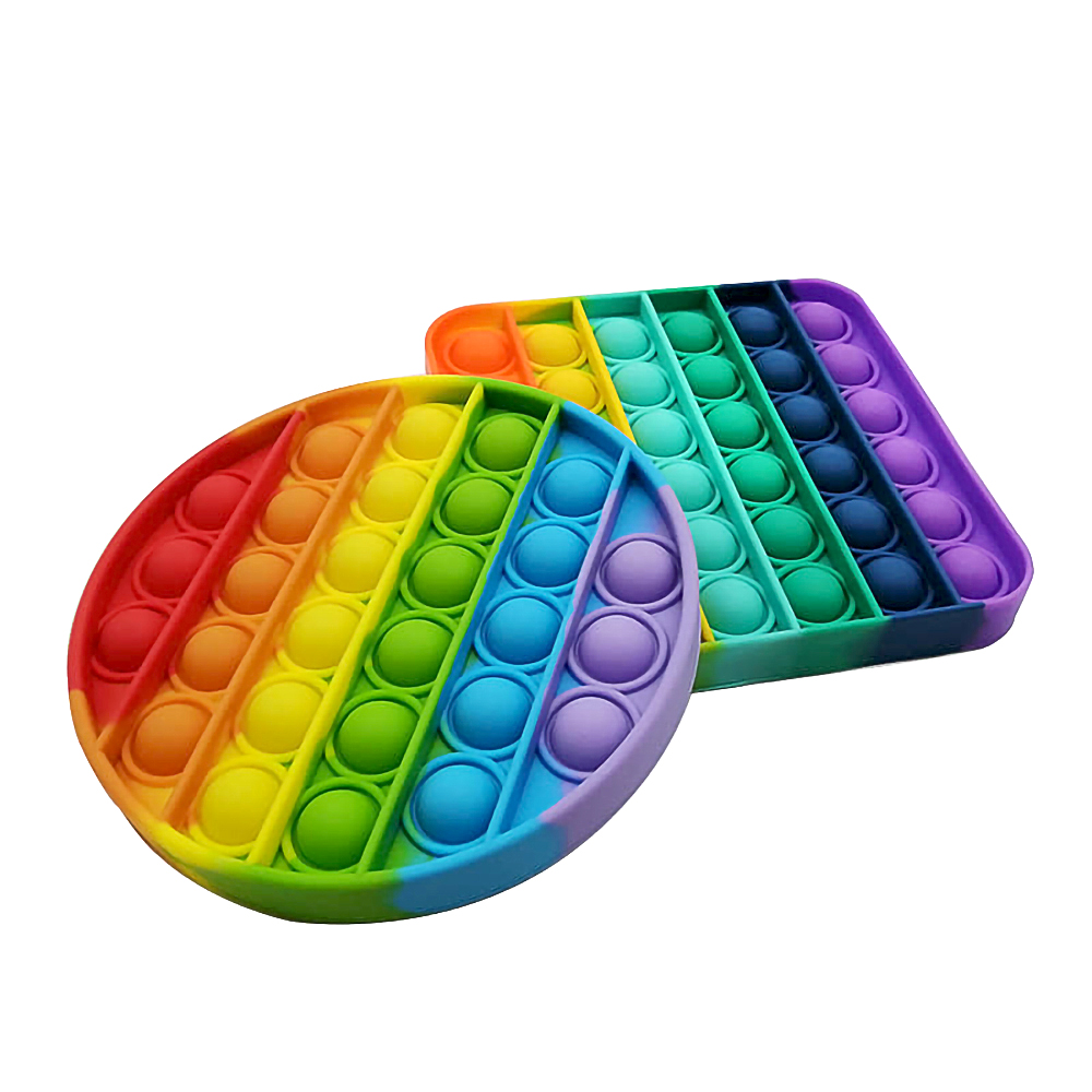 Rainbow Colored Push Pop Fidget Toys 2