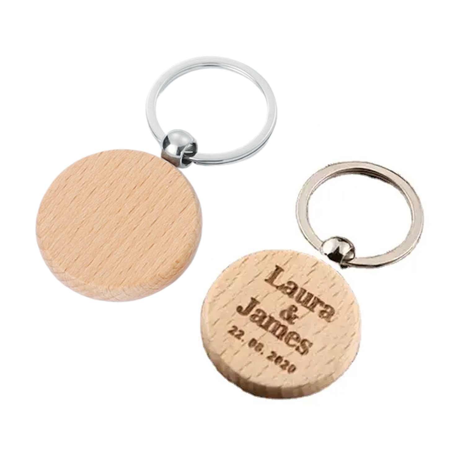 Wooden Round Keychain 5