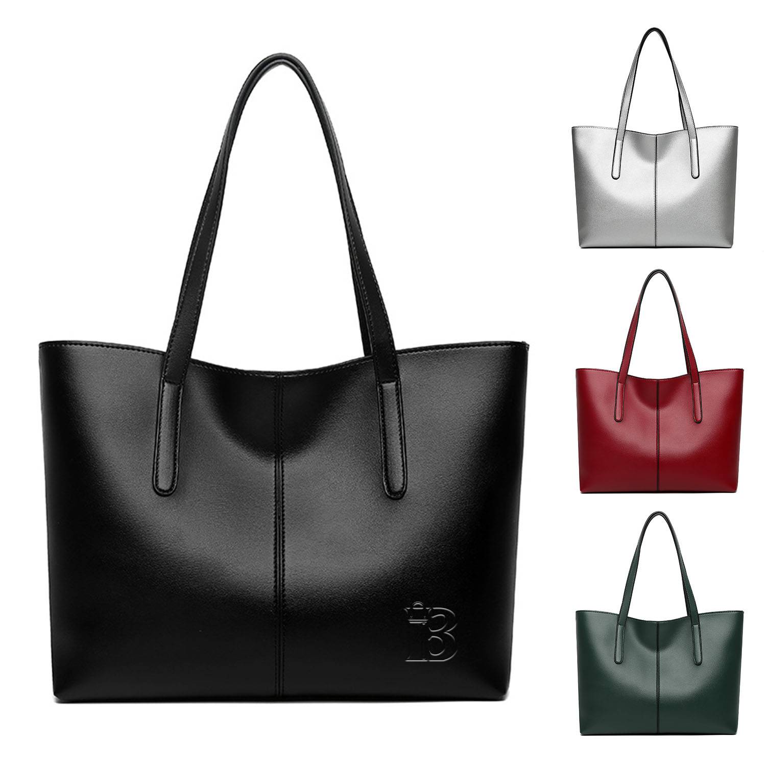PU Leather Tote bag Retro shoulder handbag 2