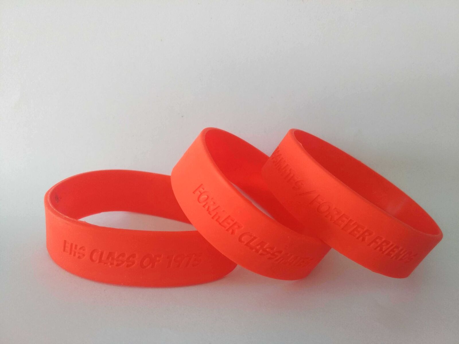 3/4 Inch Debossed Silicone Wristband 1