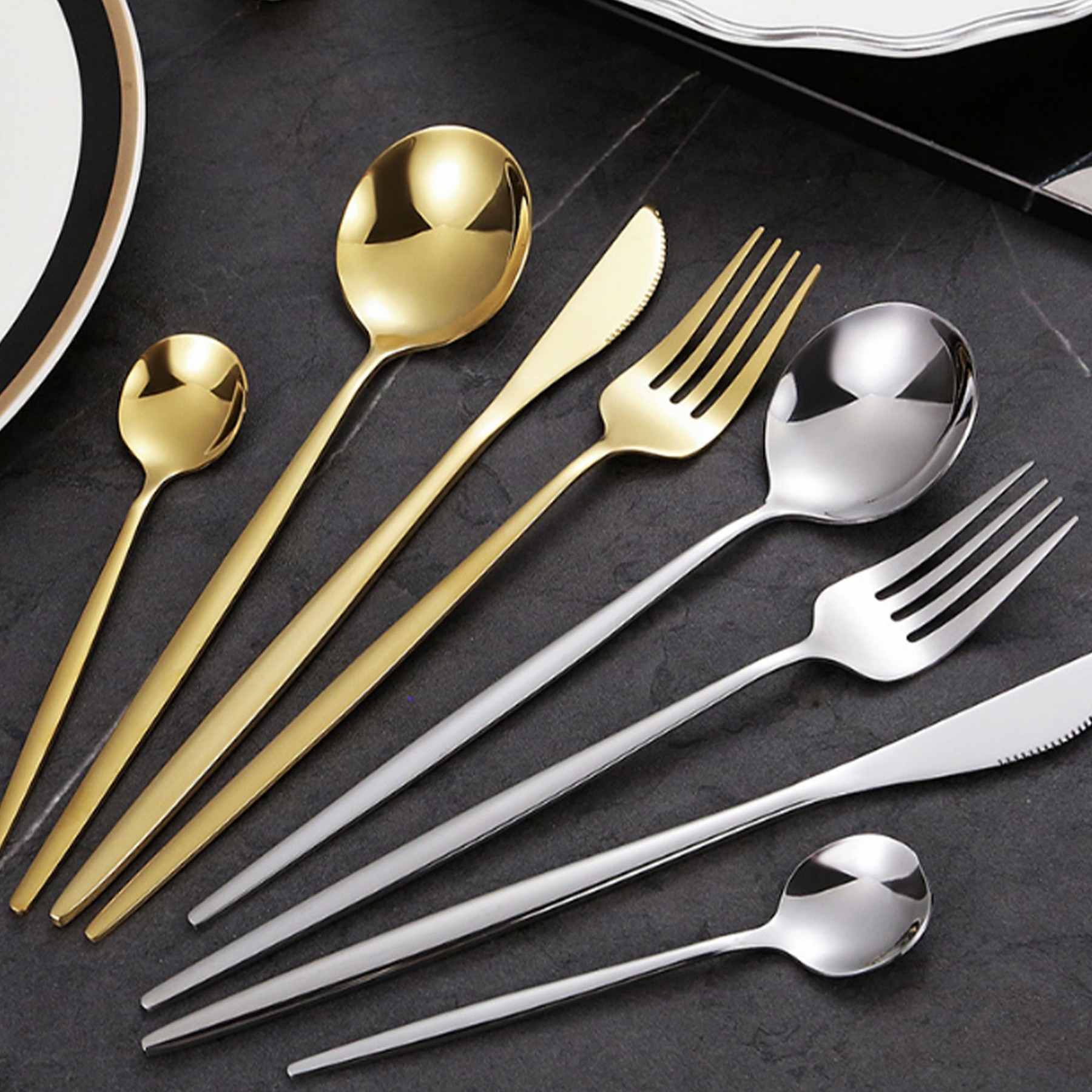 Stainless Steel Tableware Set 3