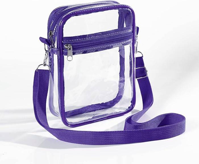 PVC Clear Crossbody Purse for women,With front pocket 10