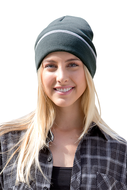 Edge Stripe Knit Beanie 13