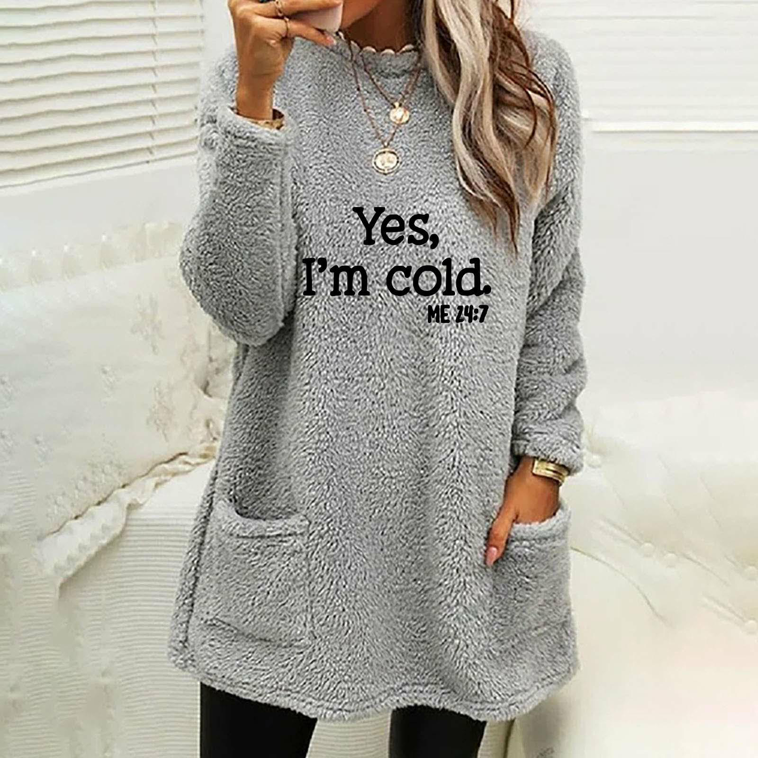 Cozy Cold Print Fleece Pullover Sweatshirt, custom hoodie or sweatshirt with logo imprint 9