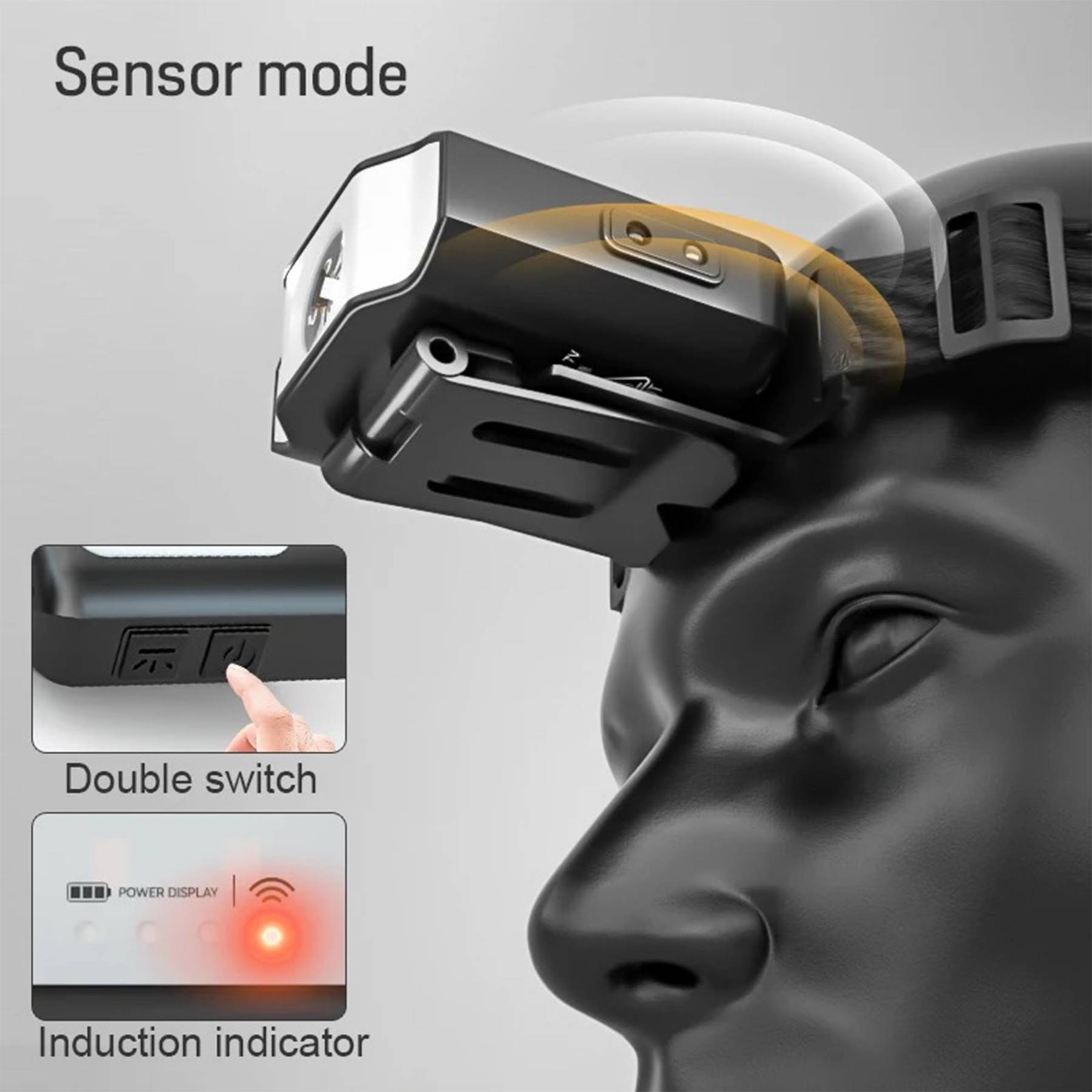 Hat clip light sensor headlight 6