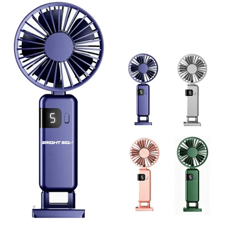 Smart Display Mini Fan  USB Rechargeable with LED Speed Indicator 2