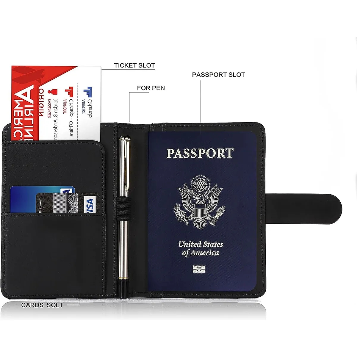 RFID Premium Leather Passport Holder 3