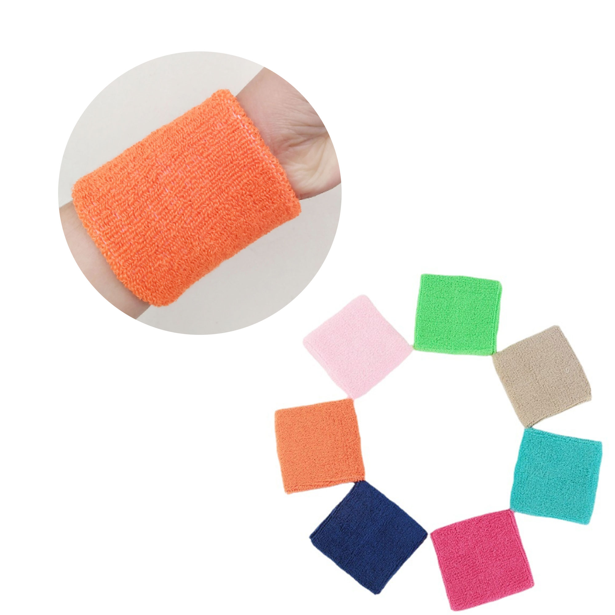 Terry Cloth Sweat Wristbands for Sports and Promotions 2