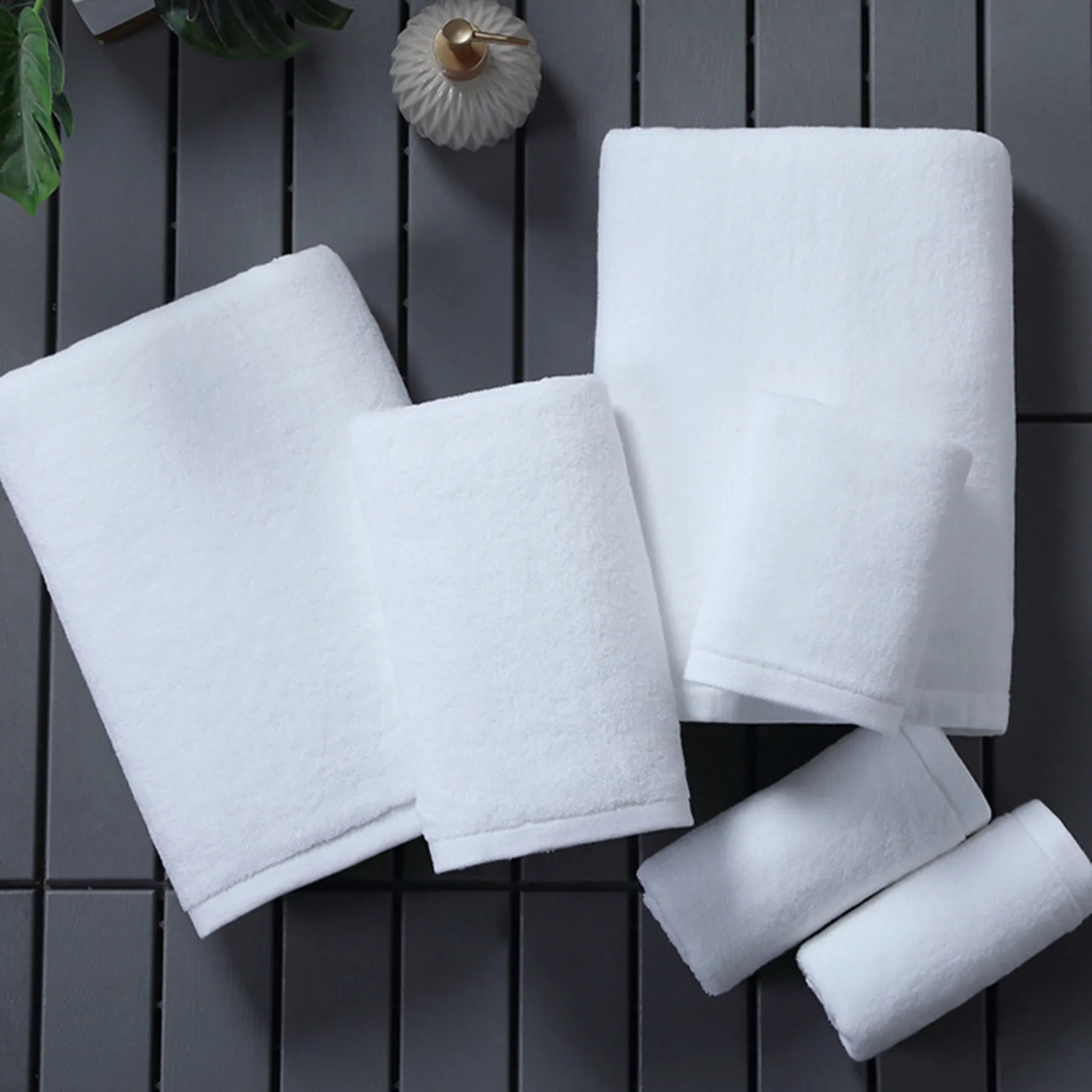 Embroidered Cotton Washcloth Towel MOQ 50PCS 2