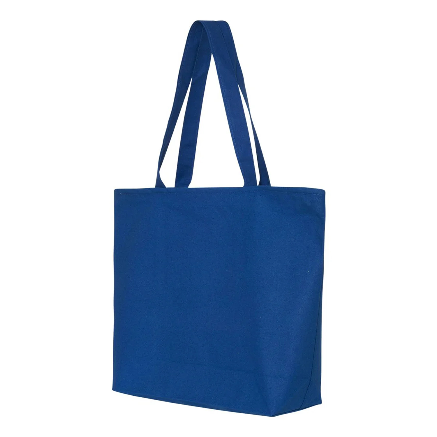 Wide Canvas Zippered Tote Bag 1