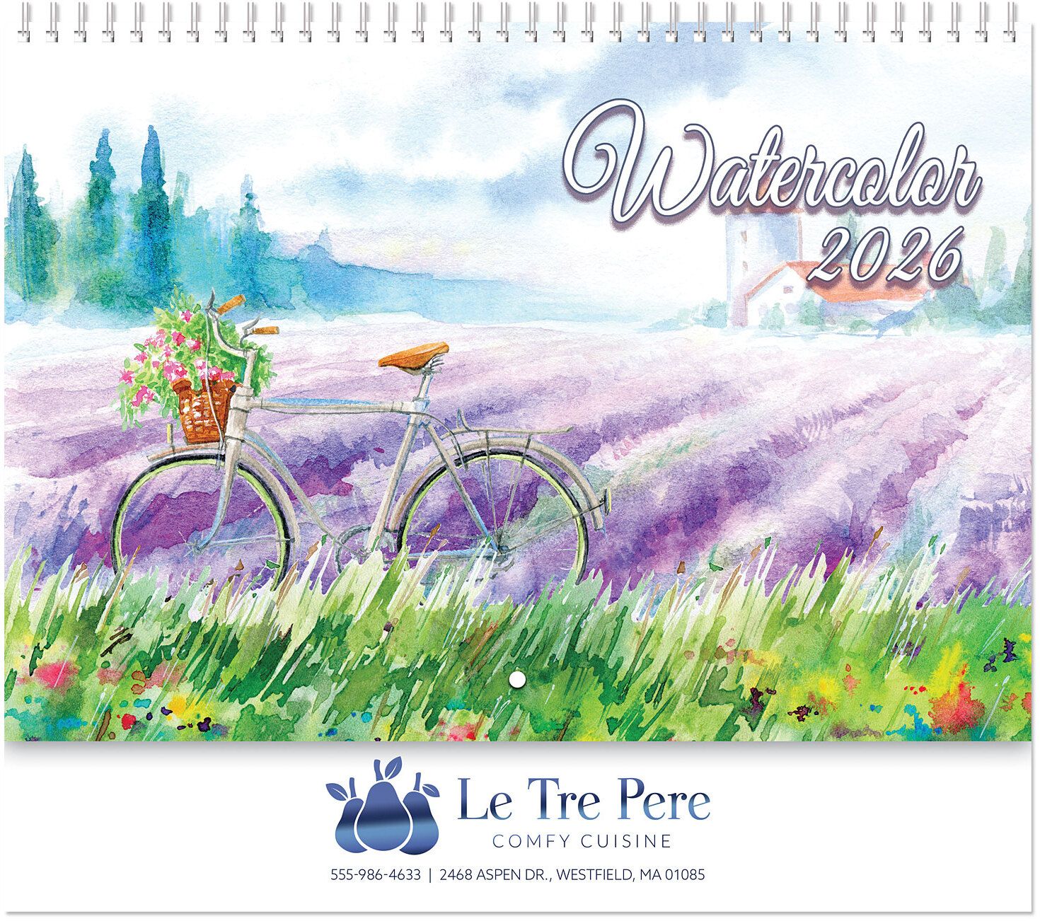 WATER COLOR SPIRAL WALL CALENDAR 11