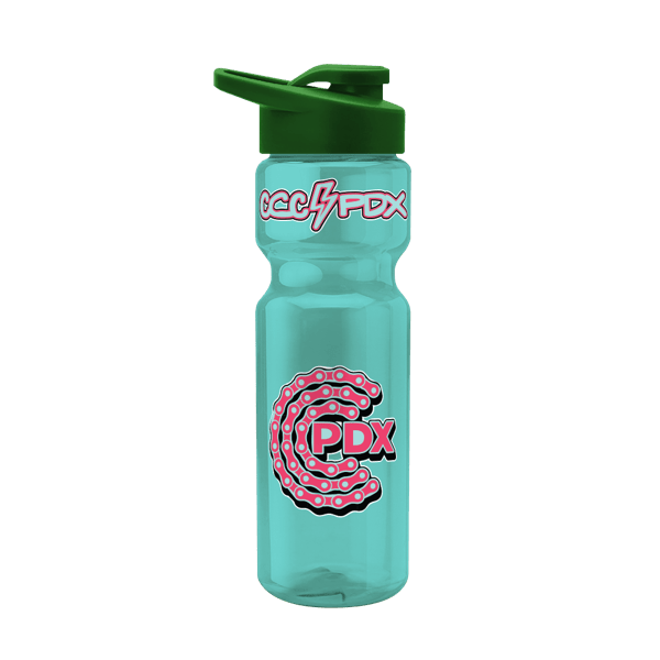 Blazer 28oz Transparent Bike Bottle w/Drink-thru Lid 944