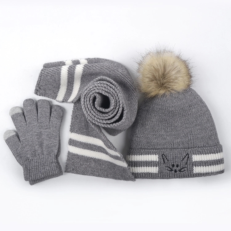 Cute Warm Beanie Caps Set for Kids 5
