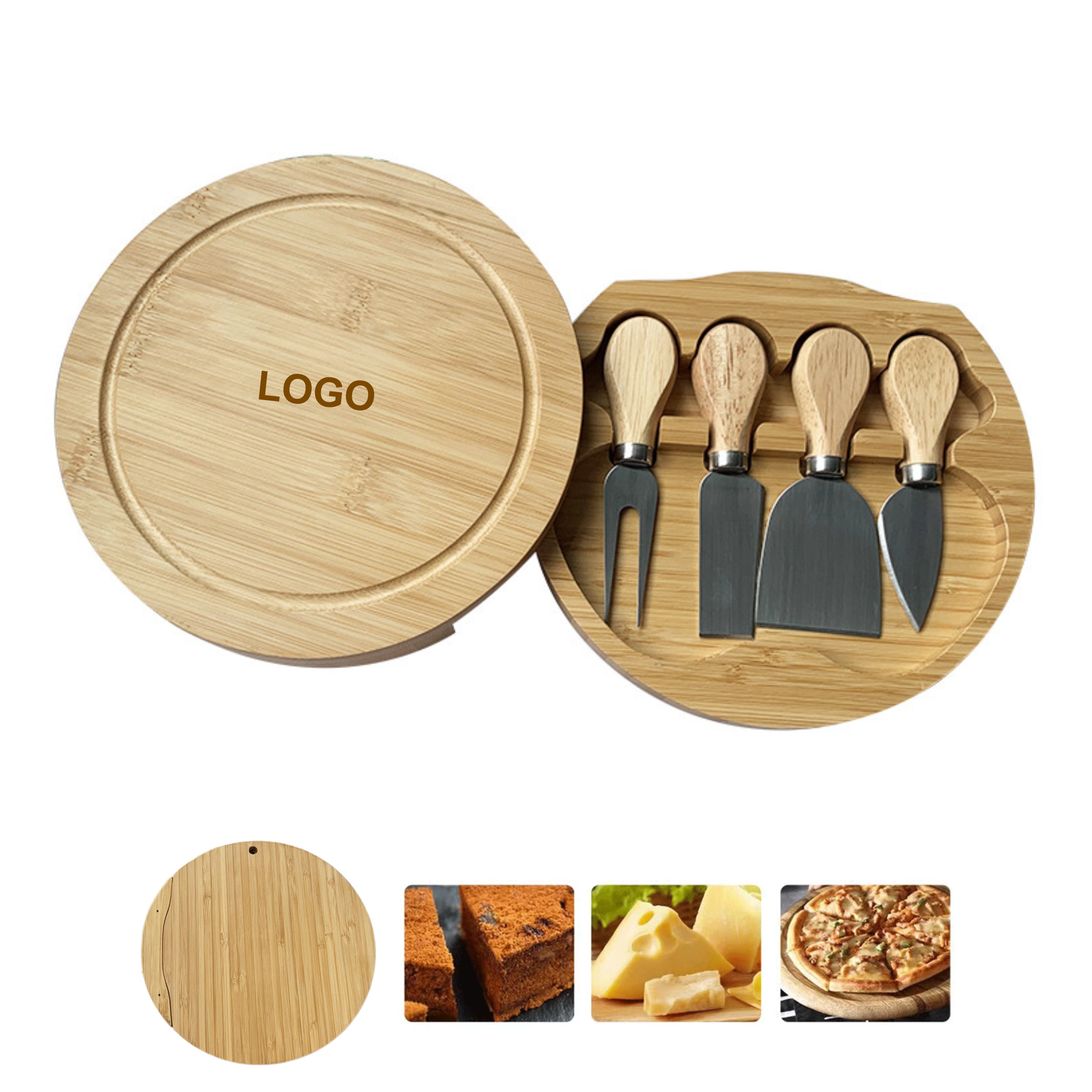 Bamboo Cheese Board Set (direct import) 2
