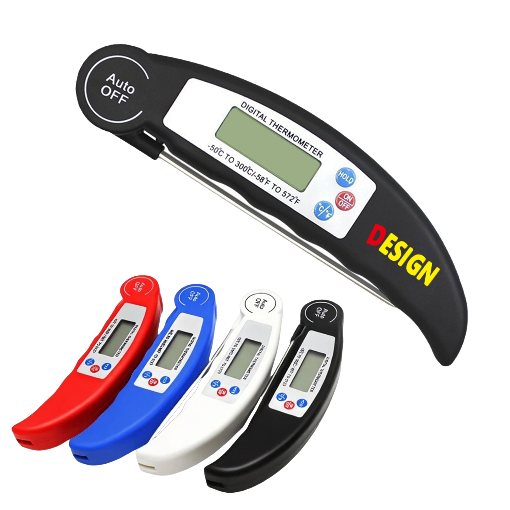 Stainless Steel Foldable BBQ Digital Thermometer 2