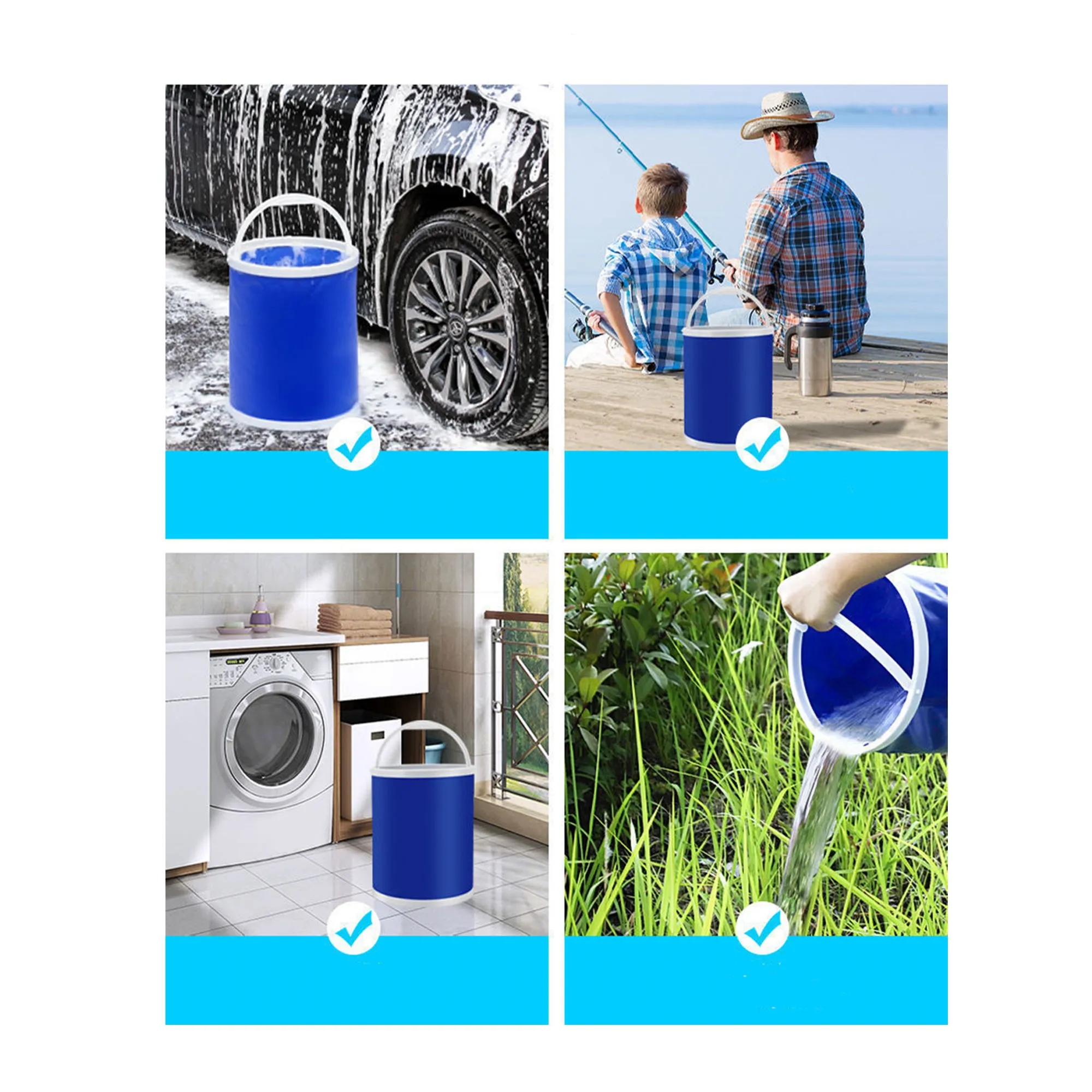 Collapsible Water Bucket 9L Pail 2