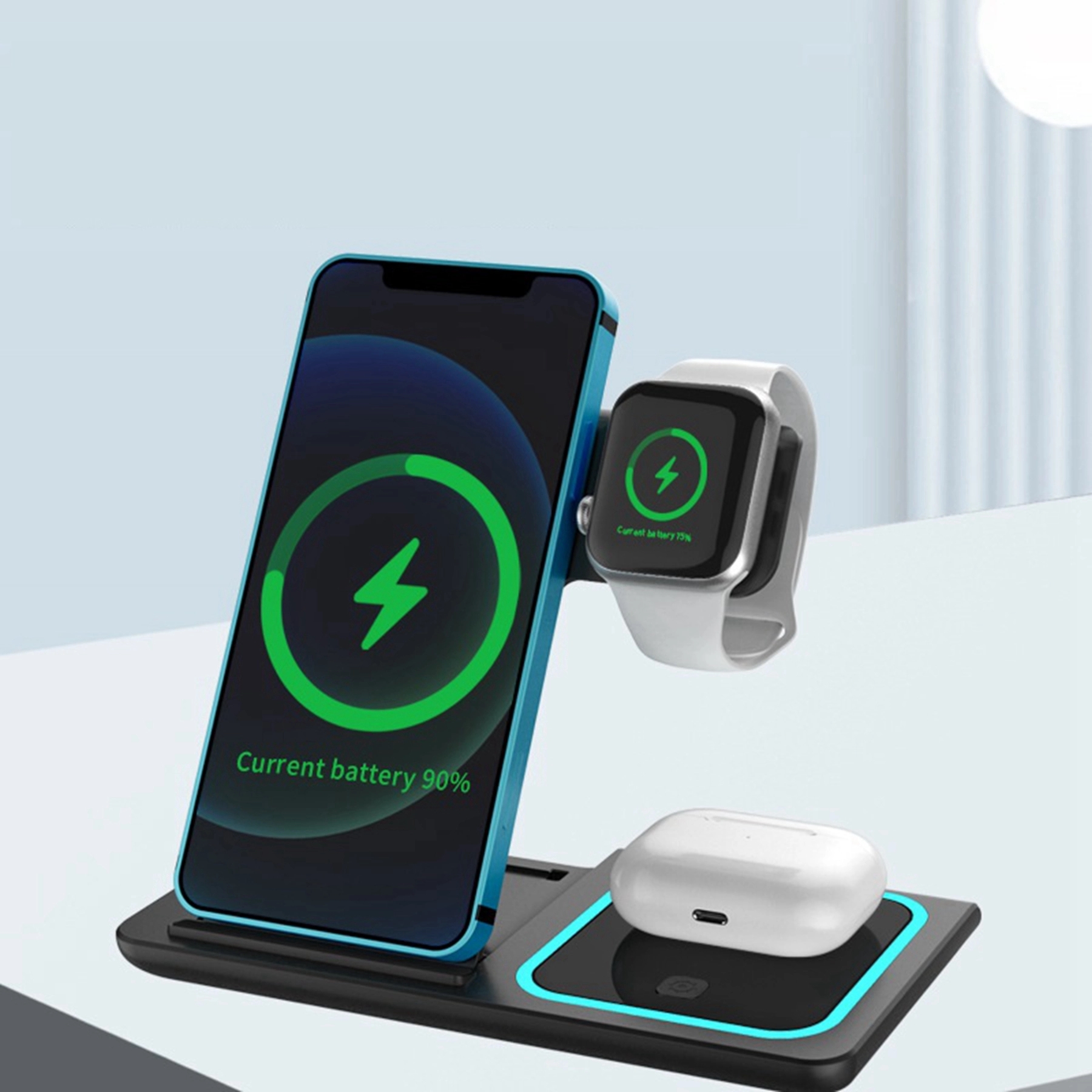 15 Watt Foldable 3 in 1 Wireless Charger 4