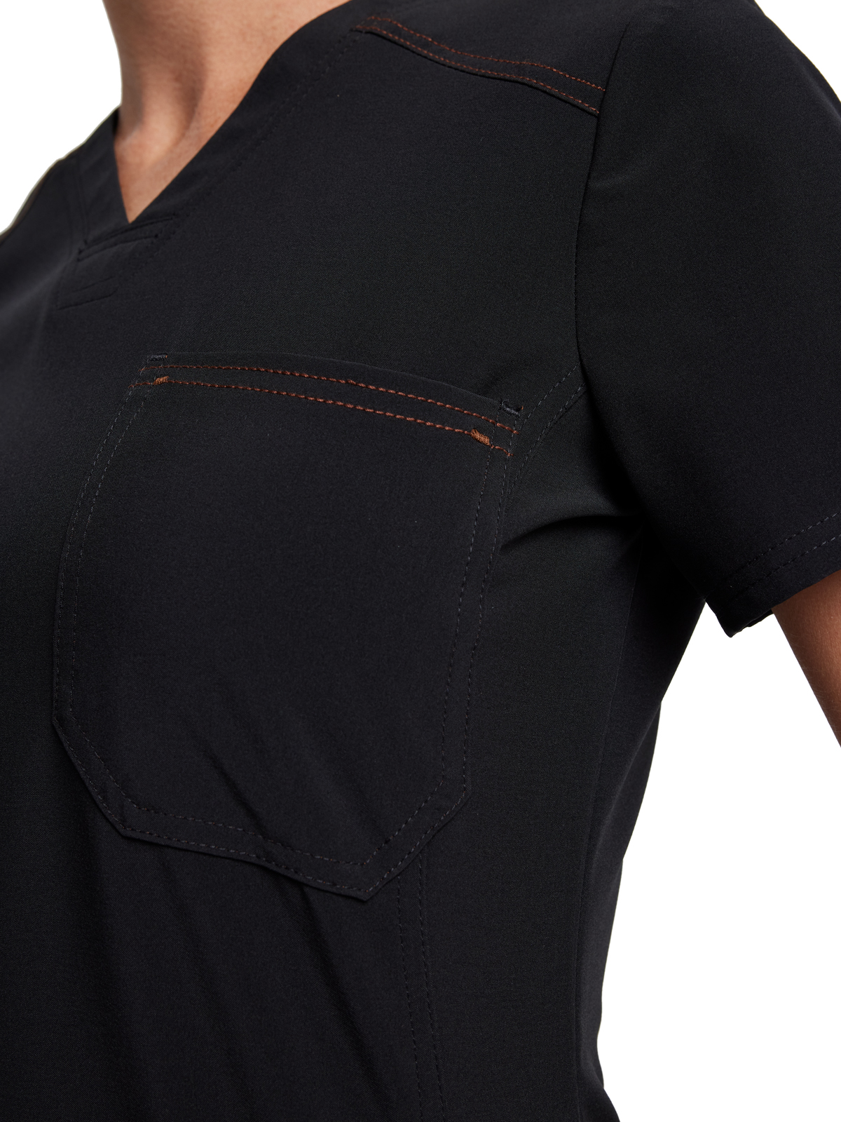 Dickies Riveting Women's Tuckable One Pocket V-Neck Top