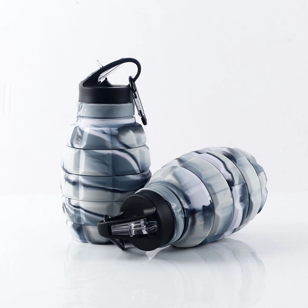 Collapsible Leakproof Grenade Silicone 18Oz Water Bottle 2