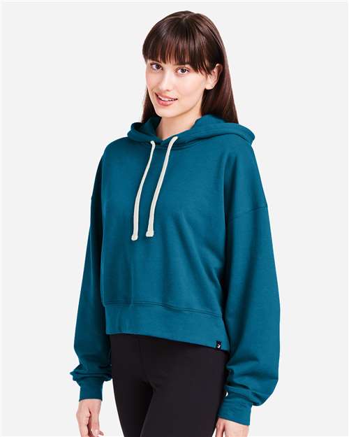 Women's Vintage Oversized Cropped Hooded Sweatshirt - PDP1725 28