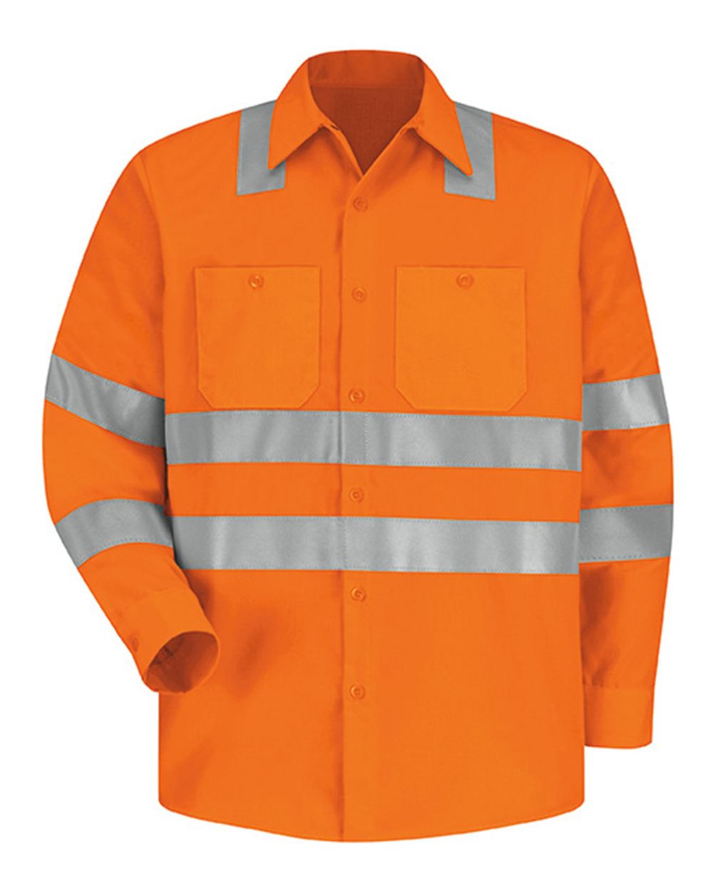 Men's High Visibility Safety Long Sleeve Work Shirt - SS14HV 12
