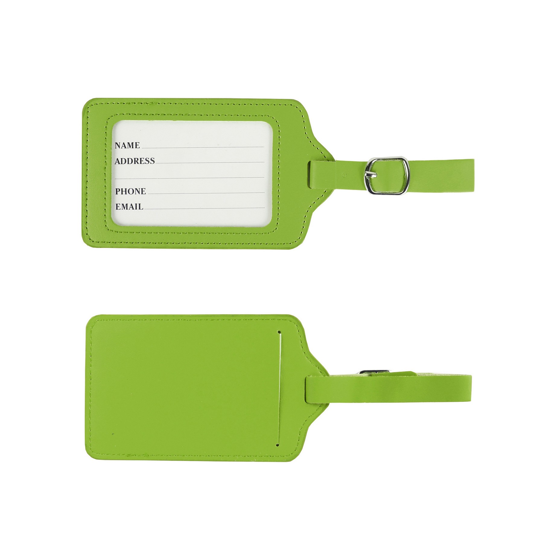 PU Leather Luggage Tag W/ Buckle Strap 9
