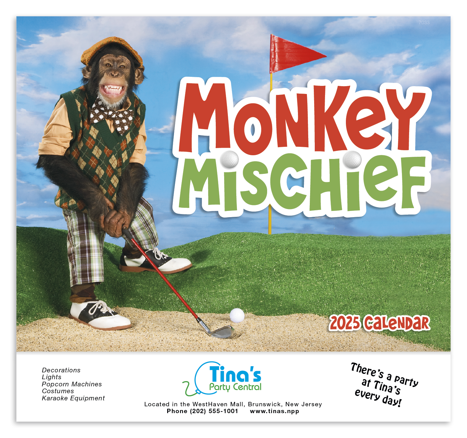 Good Value™ Monkey Mischief - Stapled Calendar 48