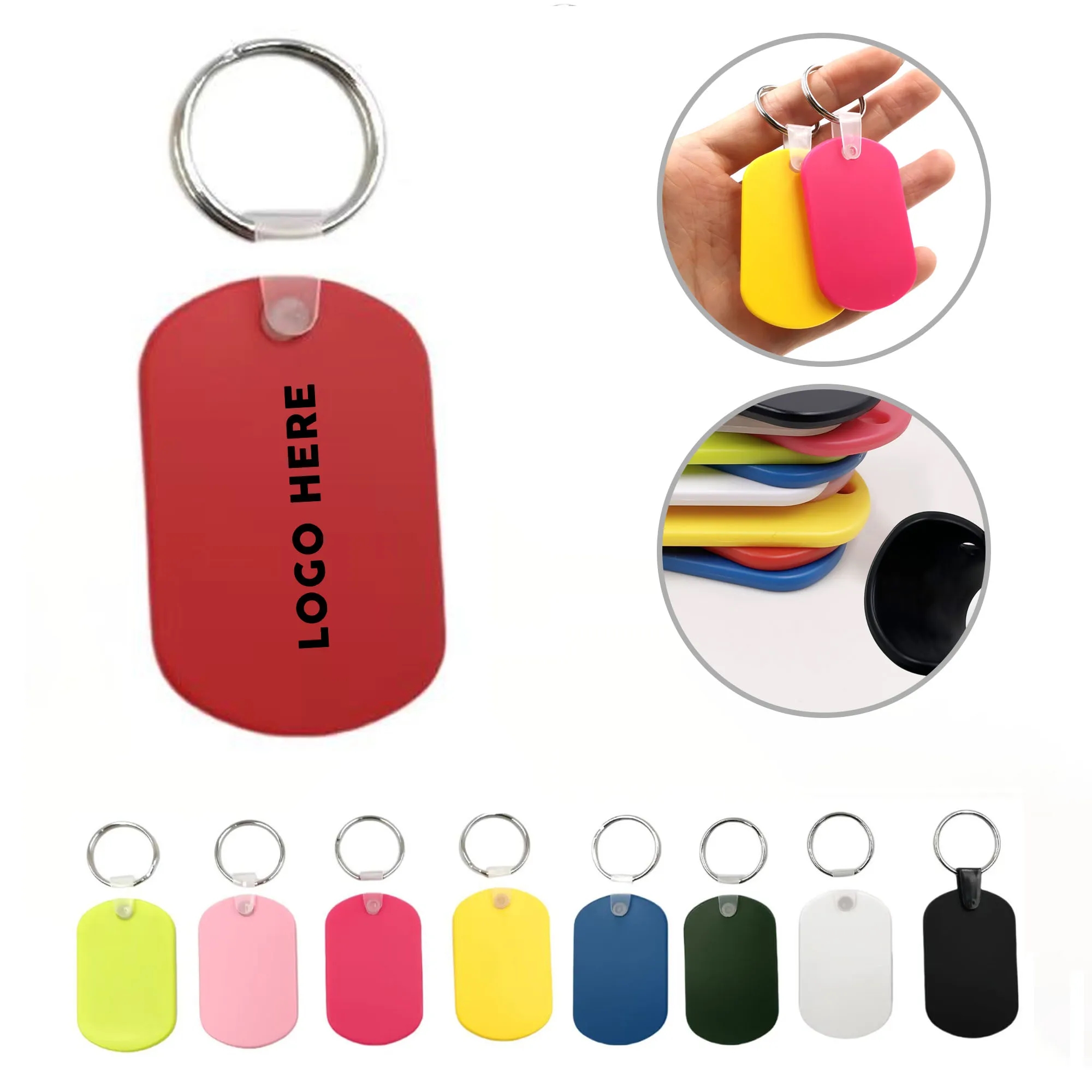 Keychain Soft Plastic Dog Pet Name Tag 5