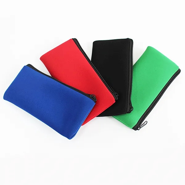 Neoprene Pencil Cases, custom drawstring bag with logo imprint 5