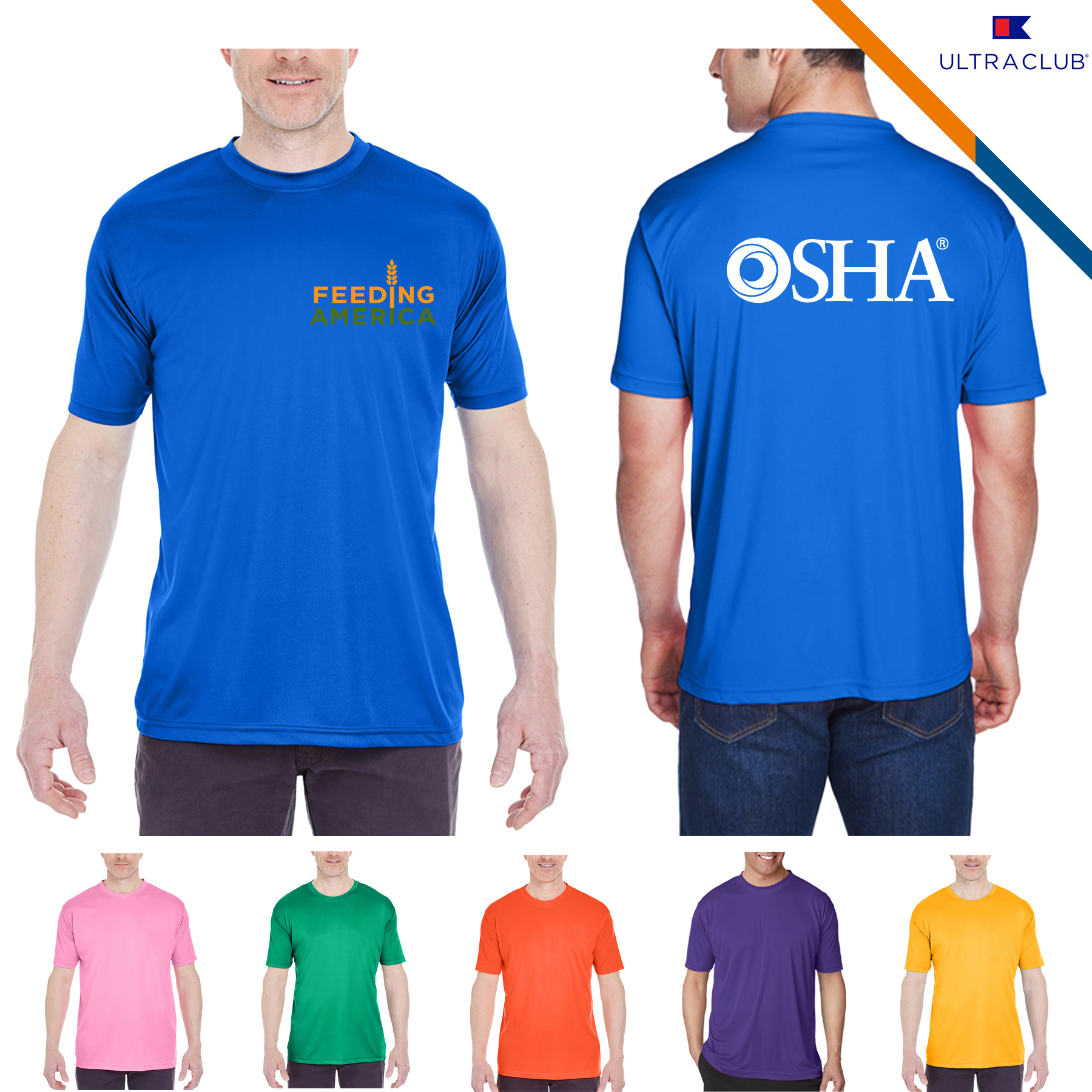 UltraClub® 4 oz Moisture-Wicking Sports T-Shirts 2