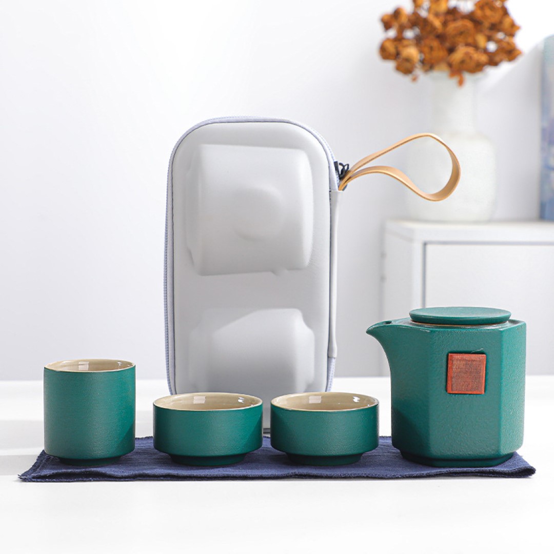 Ceramic Portable Travel Tea Set 7