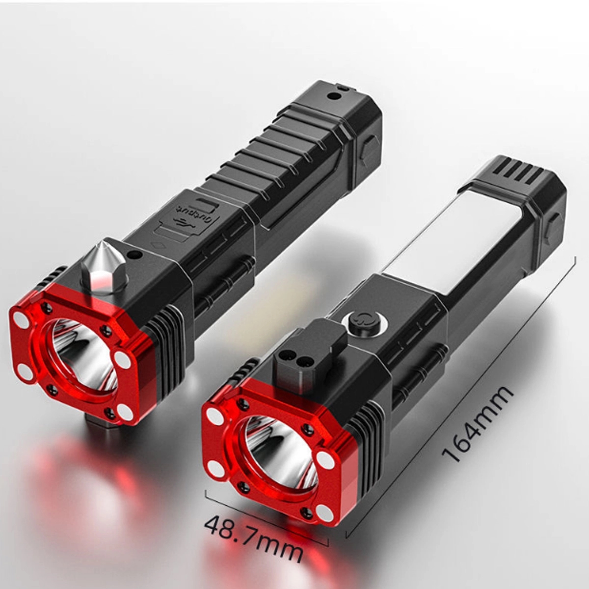 Custom Durable Usb Rechargeable Safety Hammer Flashlight 4