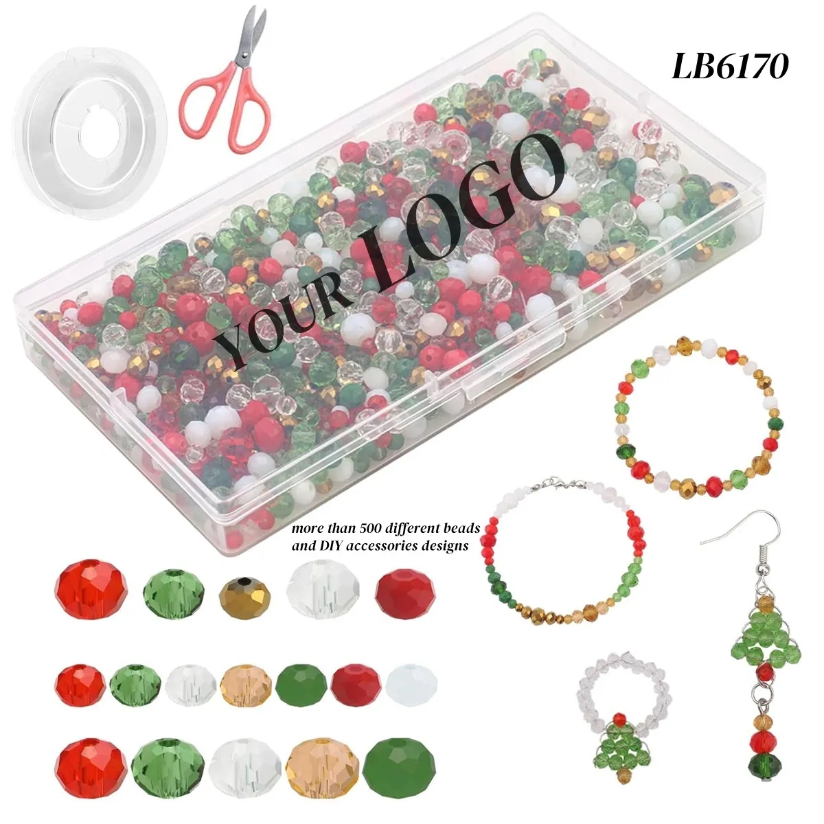 Crystal Beads Making Set for Christmas Jewelry Craft Kits 2