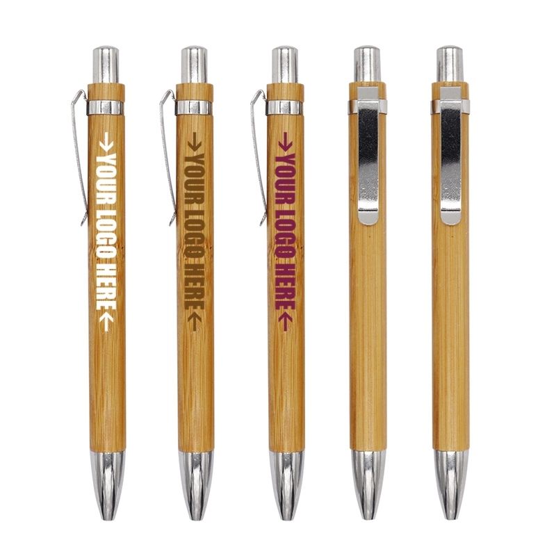 Custom Luxury Bamboo Ballpoint Pen 2